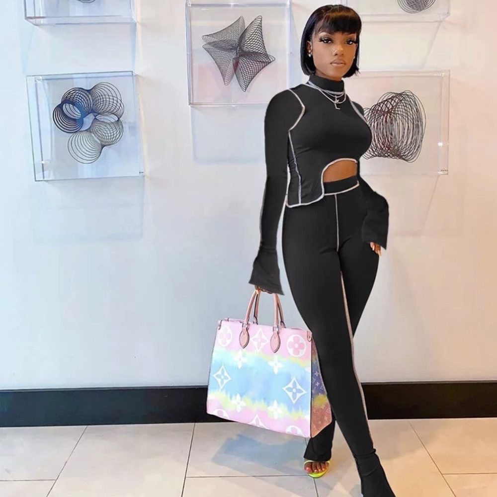 Black two piece matching set
